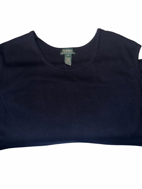 Ralph Lauren Black Cap-Sleeve Maxi Knit Dress - Image 5