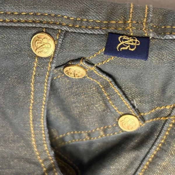 Rock & Republic Grey Gold Metallic Shimmer Skinny Jeans Womens‎ Size 8 - Image 10
