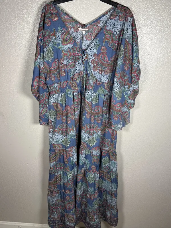 Anthropologie Boemo Bohemian Floral Maxi Dress - Lightweight Summer Dress as:L - Image 4