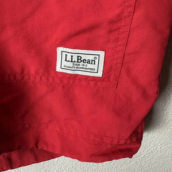 LL Bean Jacket Womens‎ XS Red Lightweight Windbreaker Hooded Adirondack Outdoor - Image 4