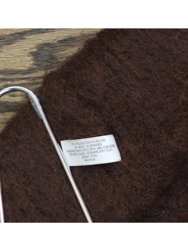 NEW On 34th Solid Brushed Beanie Fuzzy Wool Blend MO1542505 Chocolate Brown - Image 3