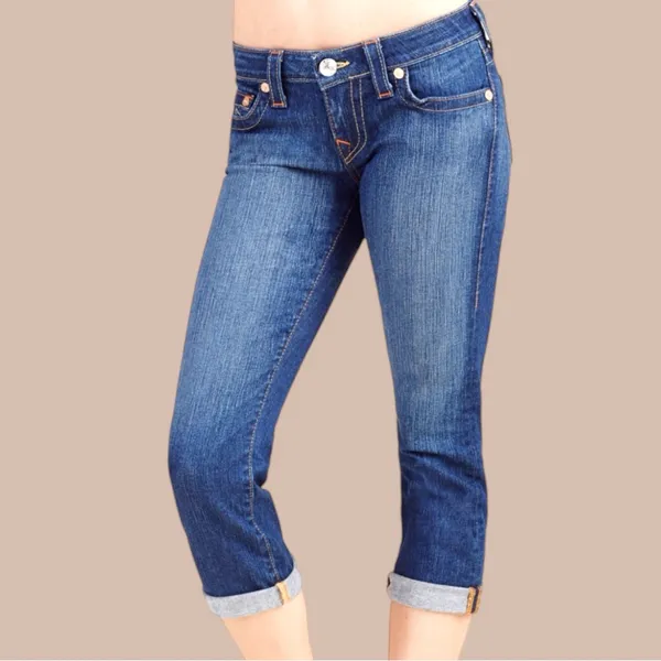 True religion Women's Blue Jean capris. New - Image 3