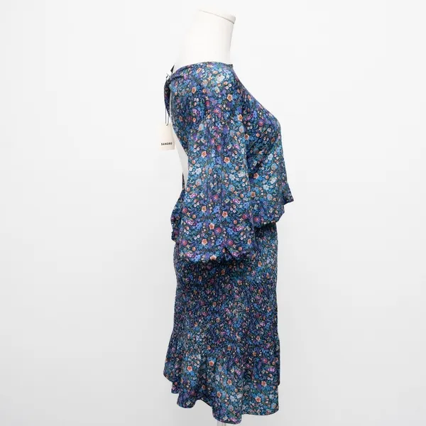 SANDRO - Spinelle Floral Print Cutout Back Dress‎ - Image 9