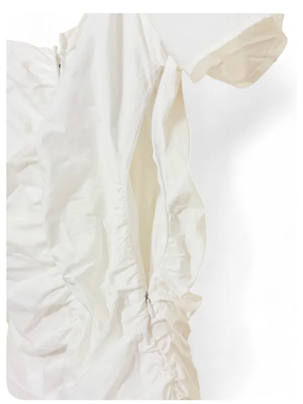 Anthropologie Sanctuary Women’s Puff Sleeve Shirred Poplin Ruched Dress Size 4 - Image 13
