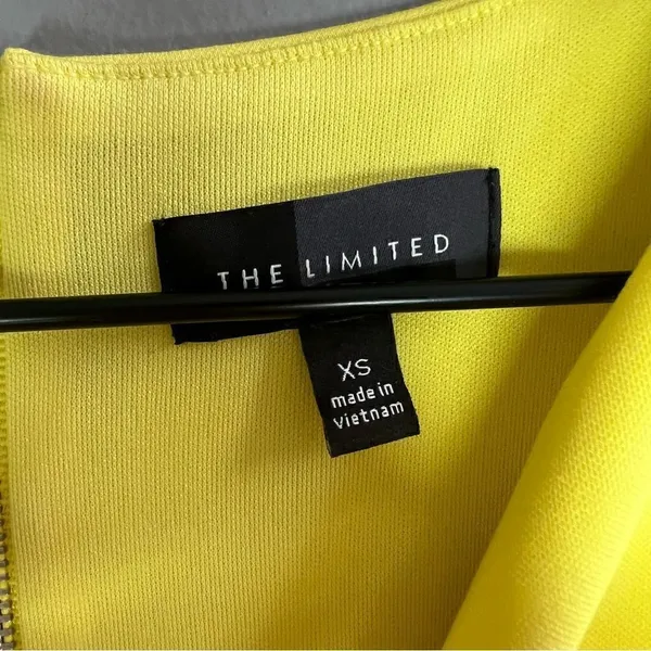 The Limited Sleeveless Skater Dress Bright Yellow Size XS - Image 3