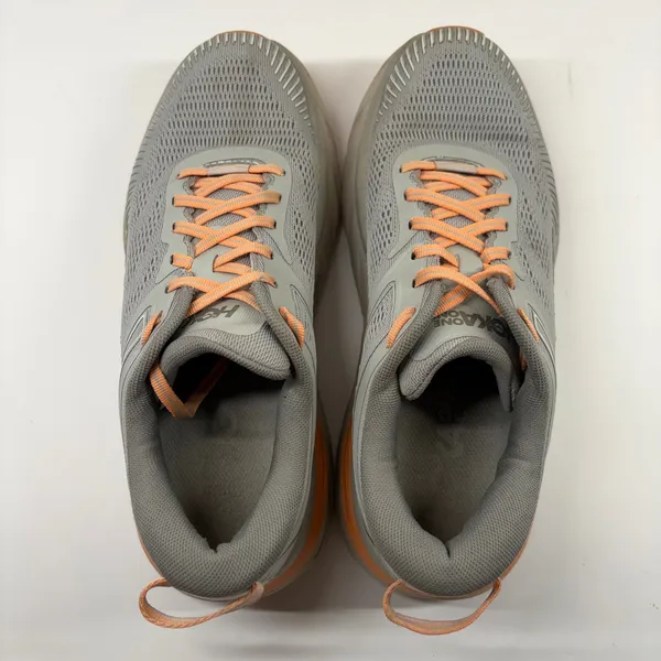 Hoka One One Bondi 7 Running Shoes Women 9 Grey Orange Cushioned 1110519 HMSH - Image 8