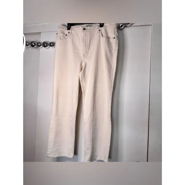 Abercrombie the 90s straight ultra high rise ivory stone - Image 3