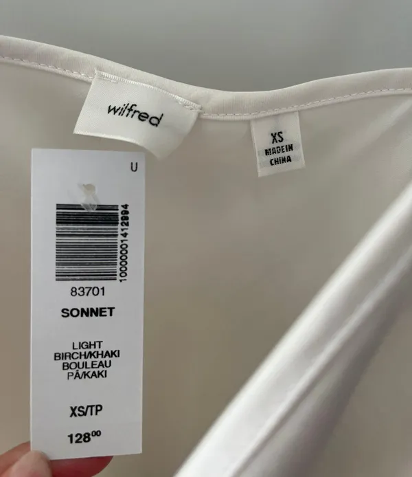 Aritzia Beige silk dress - Image 4