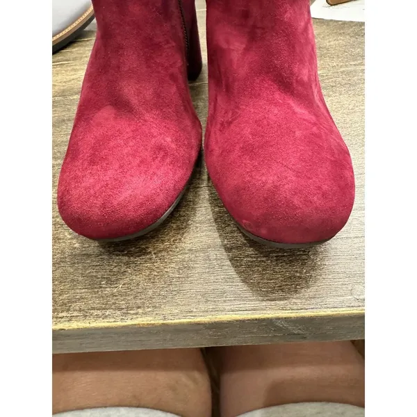 Paul Green Sydney‎ Women's Ankle Bootie US 7 UK 5 Burgundy Austria Red Suede - Image 5