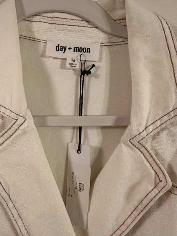 Boutique Day + Moon White Denim Romper - Image 3