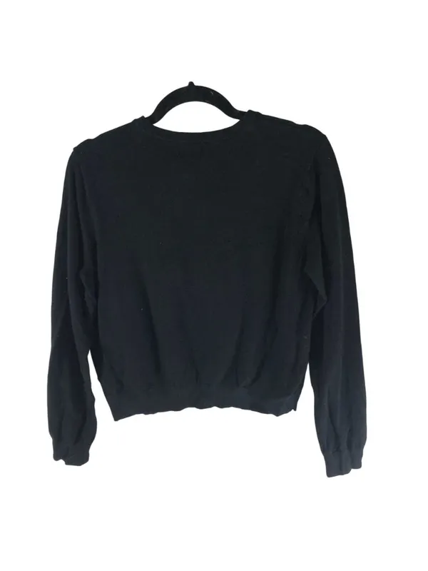 H&M Black Long Sleeve Crewneck Sweater Womens M Casual Knit - Image 2