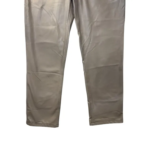 Abercrombie & Fitch‎ The 90s Straight Ultra High Rise Vegan Leather Pants 30/10 - Image 5