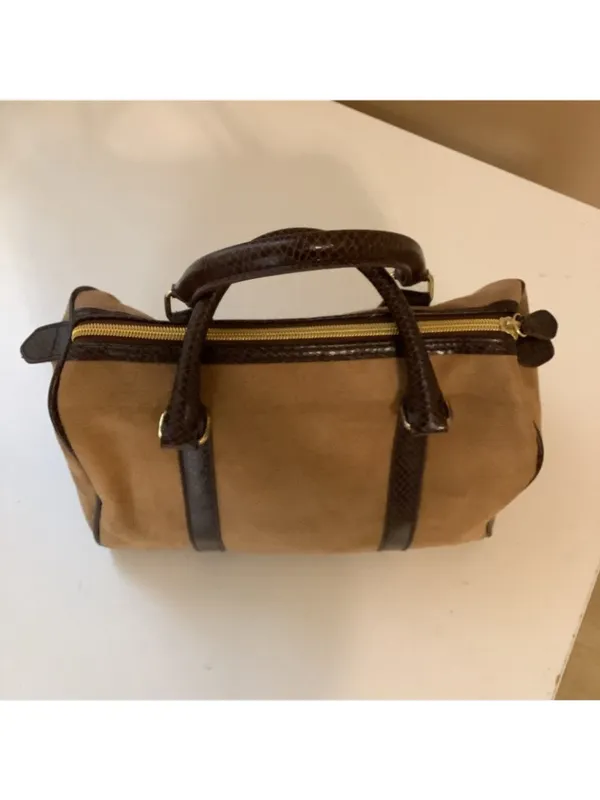 Victoria’s Secret Faux Suede Tan Handbag Purses Vintage (Dream Angel Desire)Used - Image 4
