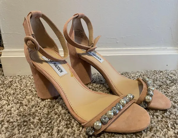 Steve Madden Blush Sparkle Heels - Image 4