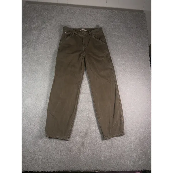 Levis Dad Utility Carpenter Jean Women Sz 26x30 Brown Denim Premium Big E - Image 2