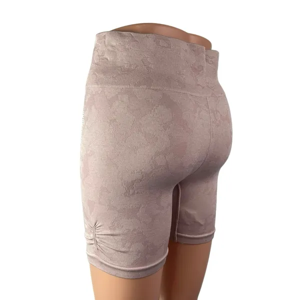 Gymshark Pink Camo High Rise Yoga Workout Running Athletic Biker Shorts Size L - Image 3