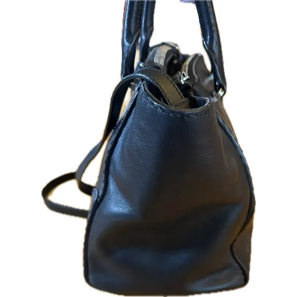 Prada Galleria Medium Satchel Tote Bag Black Double Zip Twin Pockets‎ - Image 4