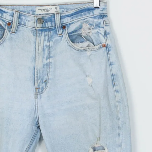 Abercrombie & Fitch The Ankle Straight‎ Ultra High Rise Curve Love Destroy Jeans - Image 2