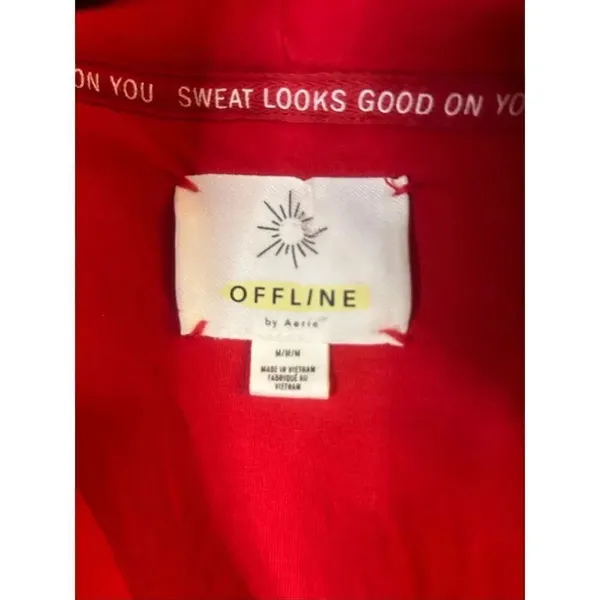 OFFLINE by Aerie Women’s Red Fleece Sherpa Jacket READ Size Medium (5728) - Image 4