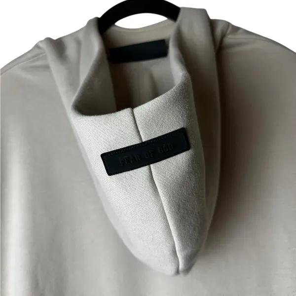 Fear of God Essentials Hoodie Sweatshirt Silver Cloud Relaxed Fir Casual - Image 6