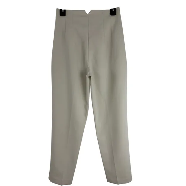 ZARA Cream Straight Leg Pants Size S Gently Used - Image 3