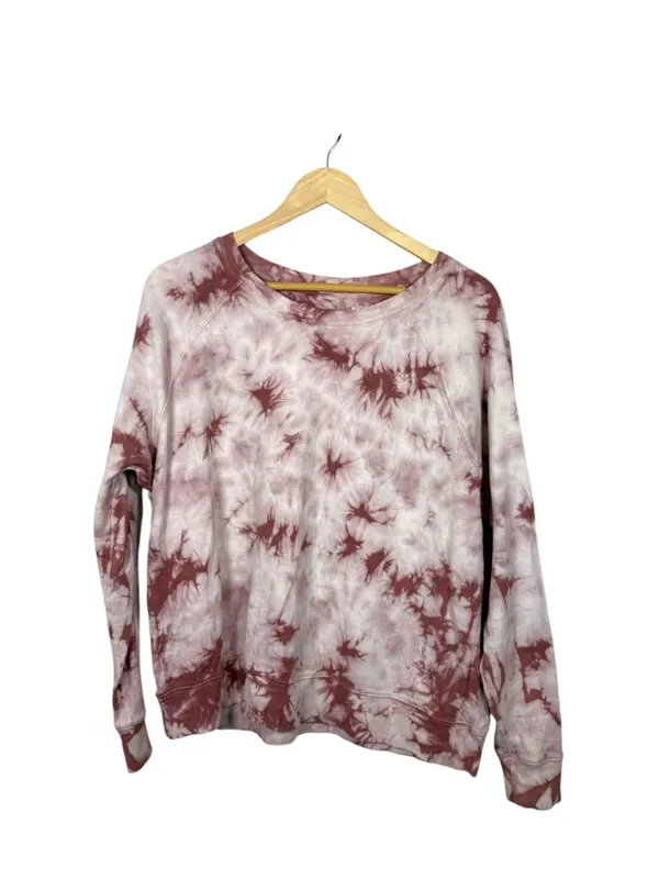 Athleta Sundown Tie Dye Sweatshirt Palermo Pink Crystal Dye Size L - Image 2