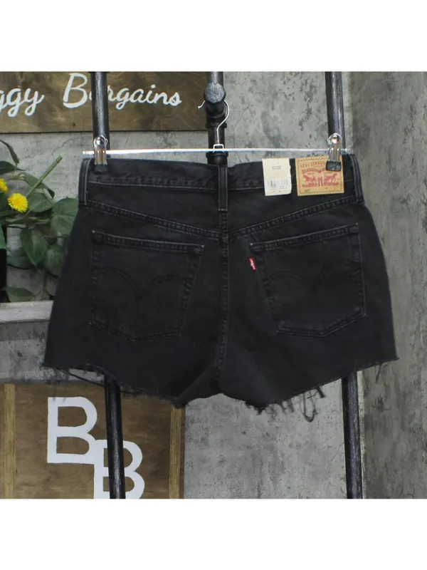 NWT Levi's 501 Original Distressed Button Fly Jean Shorts Jorts Lunar Black 30 - Image 4