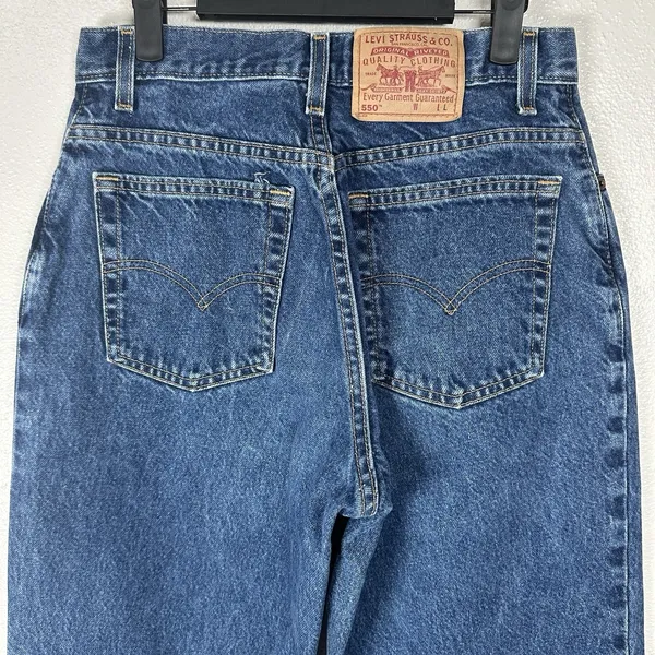 Vintage Levis 550 Jeans Womens 12Long Relaxed‎ Fit Tapered Leg Medium Wash Y2K - Image 4