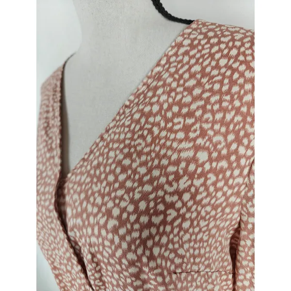 Women PrettyGarden Maxi Dress Brown White Size M - Image 4