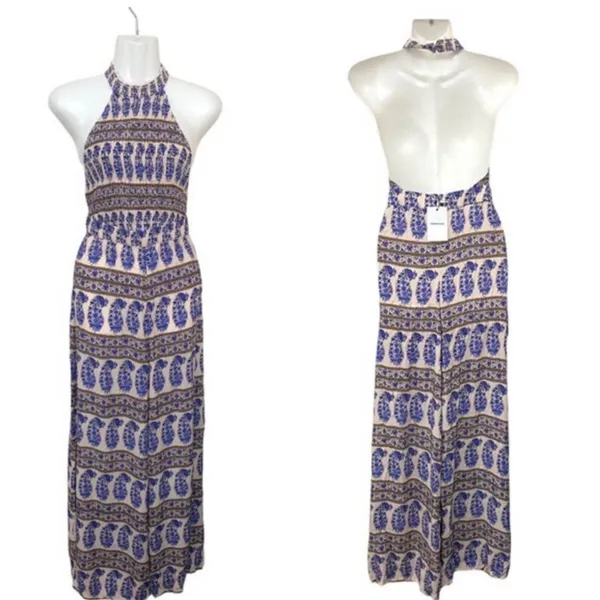 NWT Boteh Lazuli shirred halterneck jumpsuit size 1 - Image 4