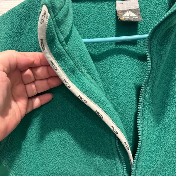 Nike ACG Womens Fleece Jacket‎ Full Zip Therma-Fit Green Outdoors Large - Image 10