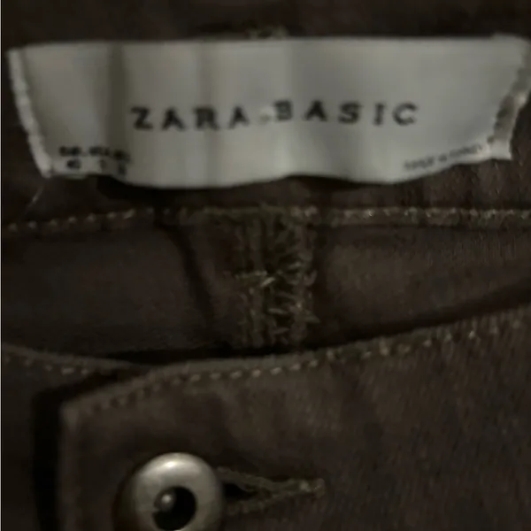 Zara basic jeans. Brown size 8.  Like new‎ - Image 2