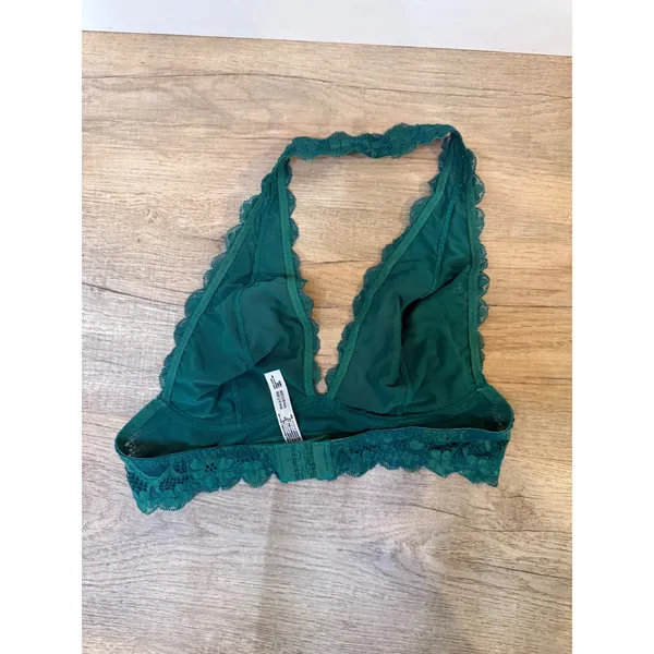 Free People Intimately Adella Bralette Teal Green Lace Halter Boho Bra XS - Image 3
