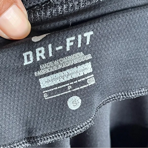 NIKE | Black Full Length Zipper Ankle Leggings Sz S - Image 10