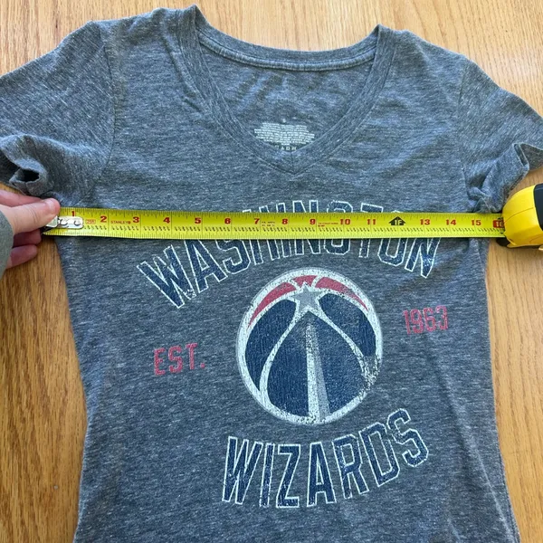 Washington Wizards Fanatics Fitted Shirt Size Small‎ Gray Women’s - Image 5