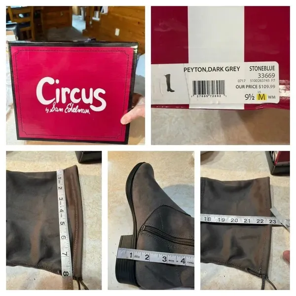 Circus By Sam Edelman Peyton Dark Gray Over Knee Boots Sz 9.5 NIB - Image 8