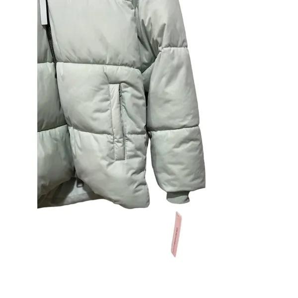 Aqua Hooded Puffer Coat Small Celadon Size‎ Medium - Image 4