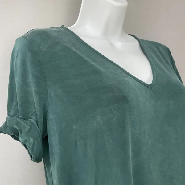 Anthropologie Dolan Tunic Dress Green Short Sleeve Soft Shift‎ XSP XS Petite - Image 11