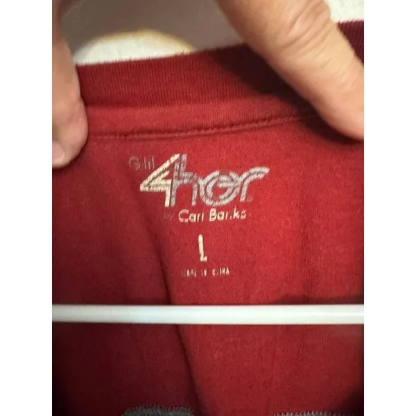 G-III 4Her Florida State Seminoles Football V-Neck T-Shirt Womens L (F) - Image 3