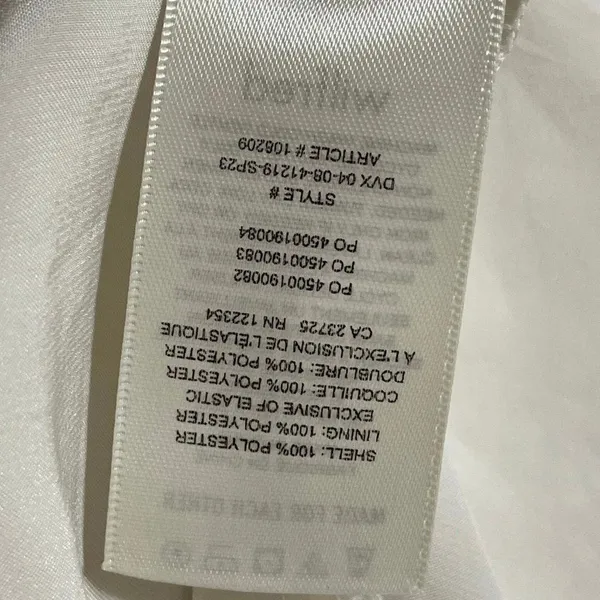 Aritzia Wilfred Saturn Womens Cream Sleeveless Satin Draped Wrap Midi Dress Sz 8 - Image 5