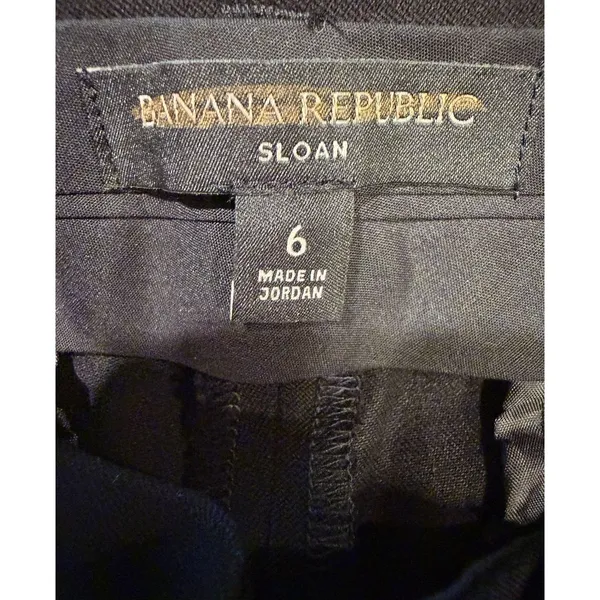 Banana Republic Sloan Ankle Pants Women's Size 6 Black Pockets Mid Rise - Image 5