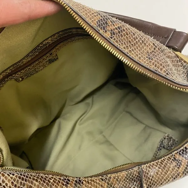 G.I.L.I. Milano Snake Print Leather Hobo Bag C9‎ - Image 16