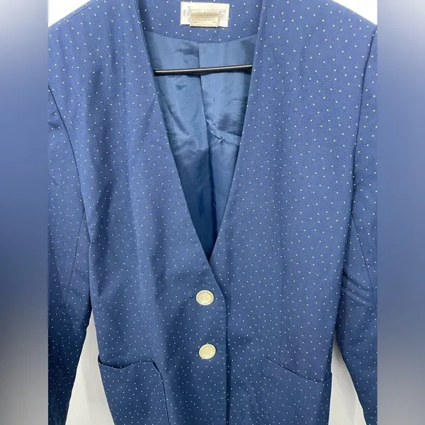 Innervisions by‎ shipnshore size 10 blue and white polka dots skirt set - Image 7