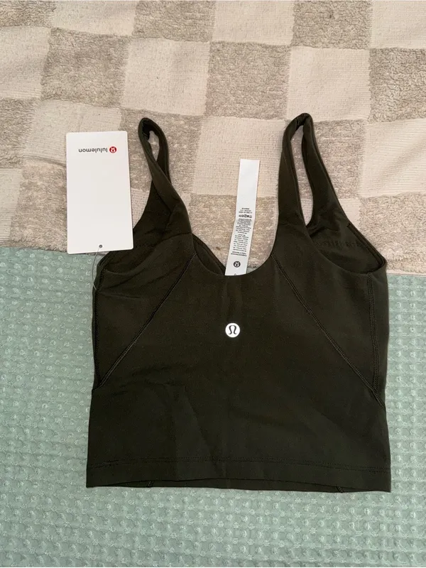 NWT Lululemon Align Tank Dark Olive‎ size 0 - Image 4