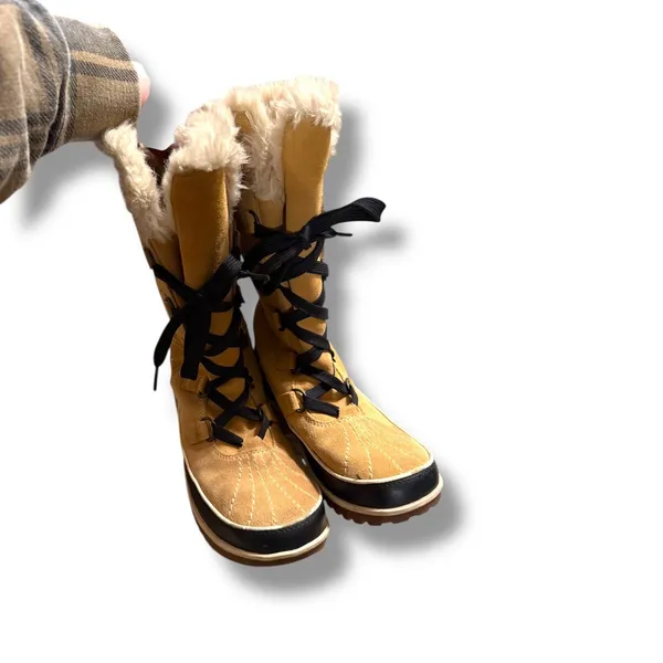 Sorel Tivoli High II Boots Women's Size 7.5 Waterproof Lace Up Faux Fur‎ Lined - Image 3