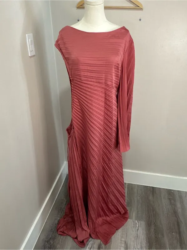 Hello Molly LAND OF BEAUTY ONE SHOULDER MAXI DRESS Rust size‎ 10 XL - Image 3