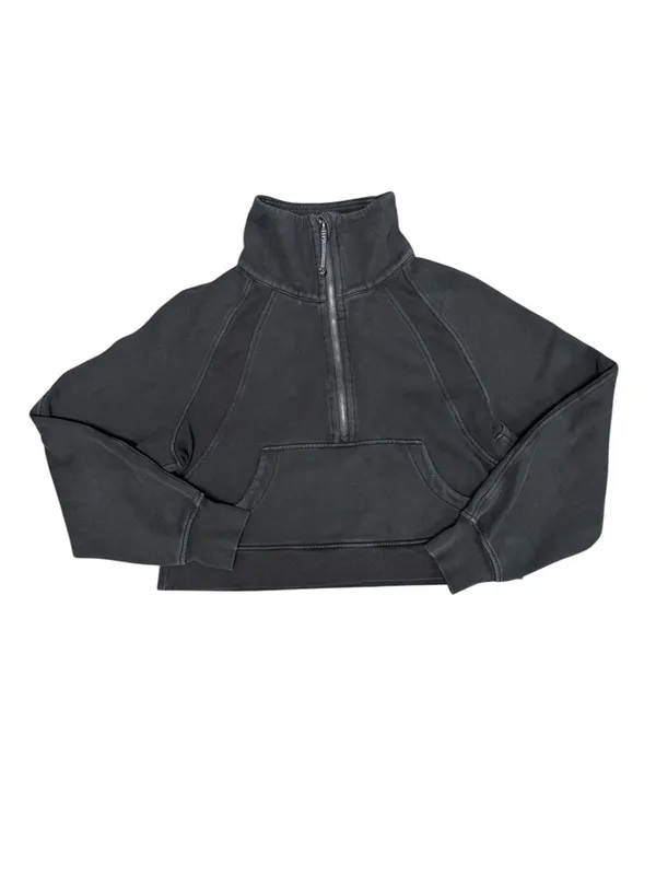 Lululemon Scuba Oversized Funnel Neck Fleece Sweatshirt Black W3FJ6S XS/S - Image 6
