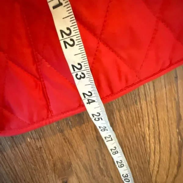 Michael Michael kors red quilted silver clasp jacket size small - Image 5