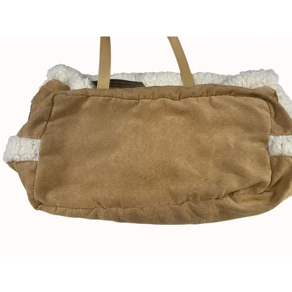 Cannon Women's Tan Suede Purse/Shoulder/Tote Bag SKU 5847 - Image 3