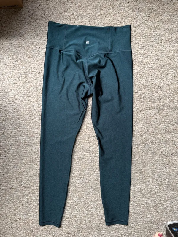 ATHLETA Elation Sheen Tight High-Waist Forest Green Active Leggings - Image 4